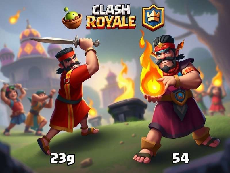 Curry Clash Royale gameplay screenshot showing Indian champions in battle